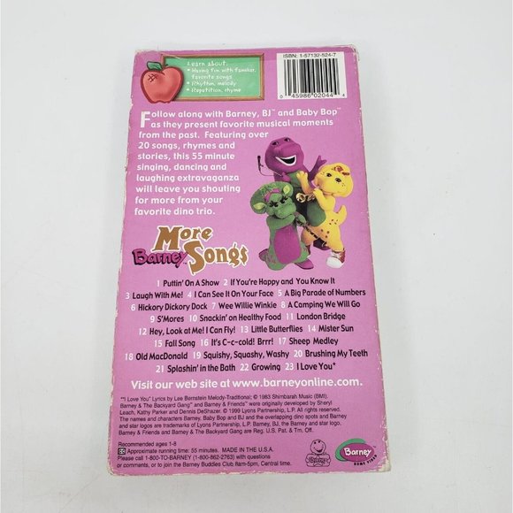 Barney VHS Tapes Kids Educational Lessons Feelings/Counting/Sing-along Lot of 3 - Picture 6 of 11